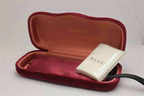 gucci red velvet glasses case|authentic gucci sunglasses case.